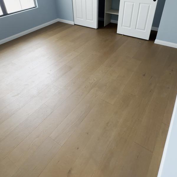 Engineered hardwood in a bedroom