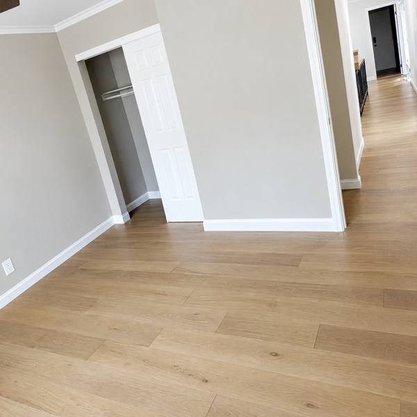 Engineered hardwood in a living room