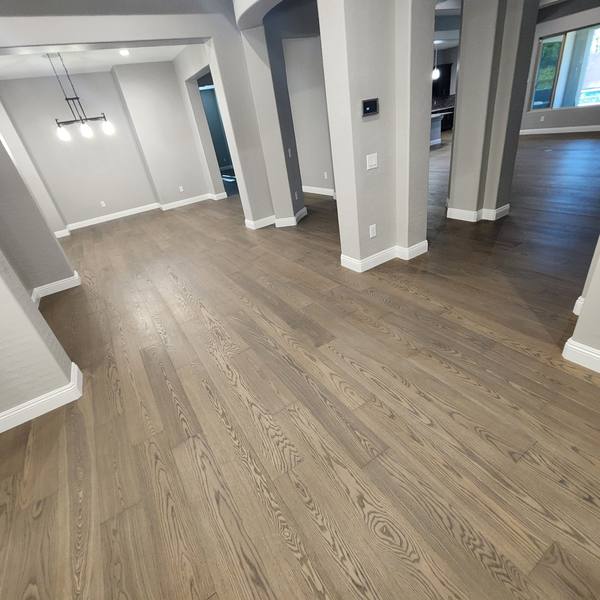 Engineered hardwood in a dining room