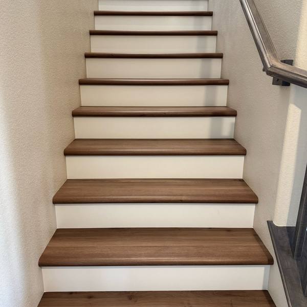 Stair treads with white risers