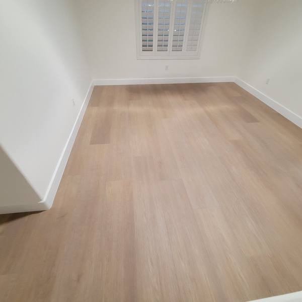 12x72 wood-look tile in a dining room
